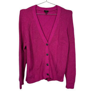 Talbots Purple Knit‎ Cardigan Sweater Large Petite